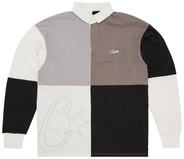 Corteiz Rugby Shirt 'Greyscale'