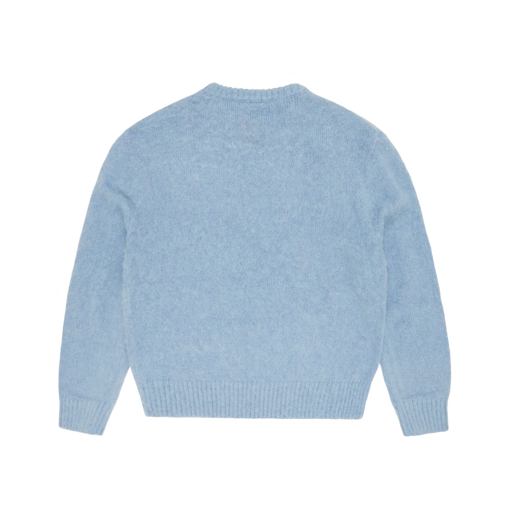 LIGHT BLUE KNITTED SWEATER JACKIN
