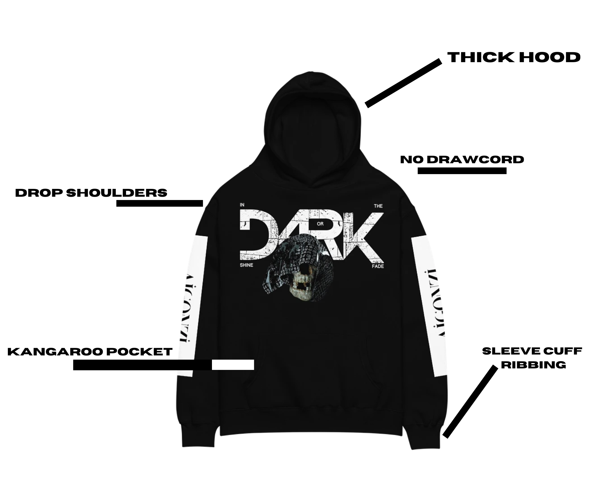Dark AIGONZI Oversized Hoodie