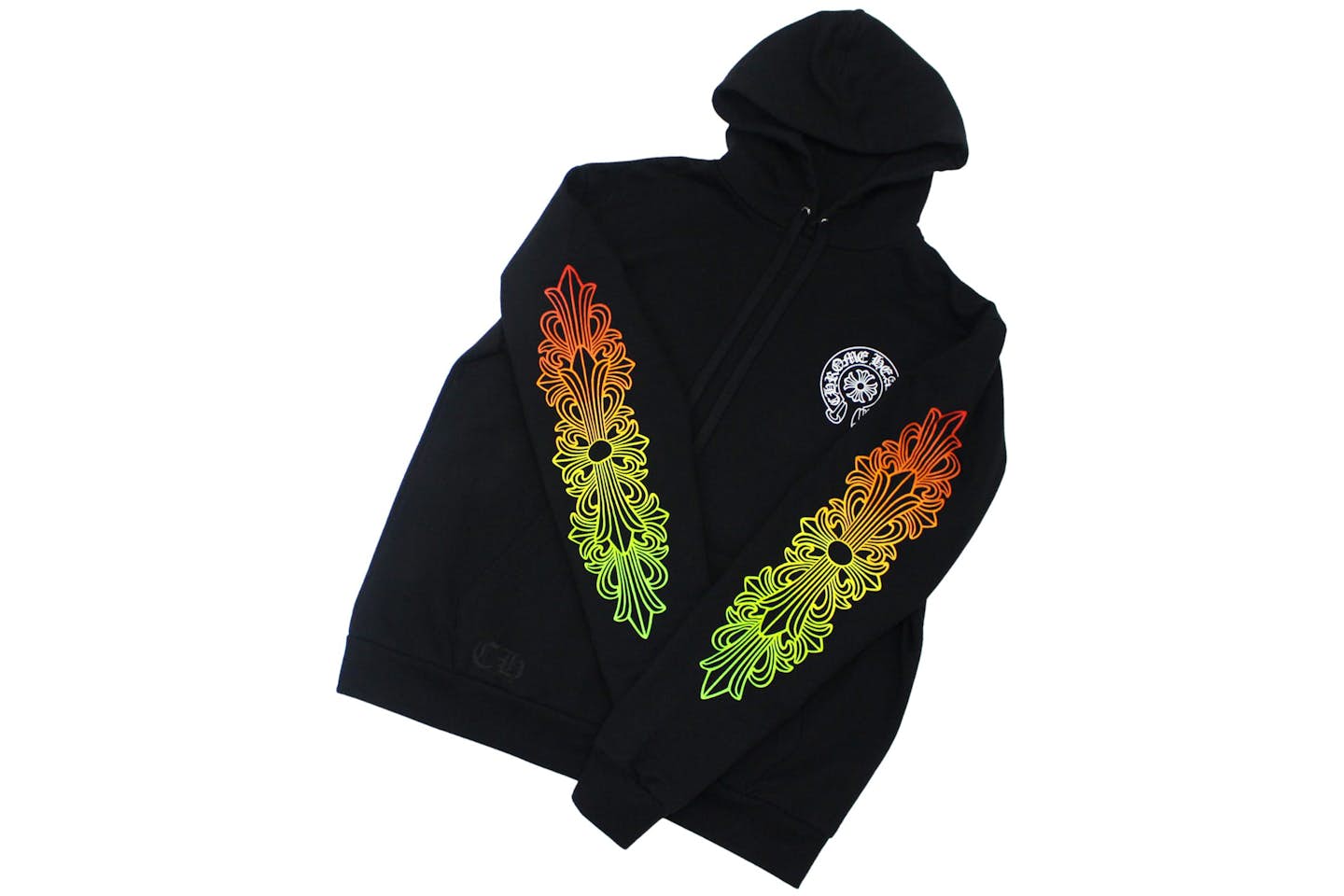 Chrome Hearts Floral Sleeve Gradient Made In Hollywood HOODIE