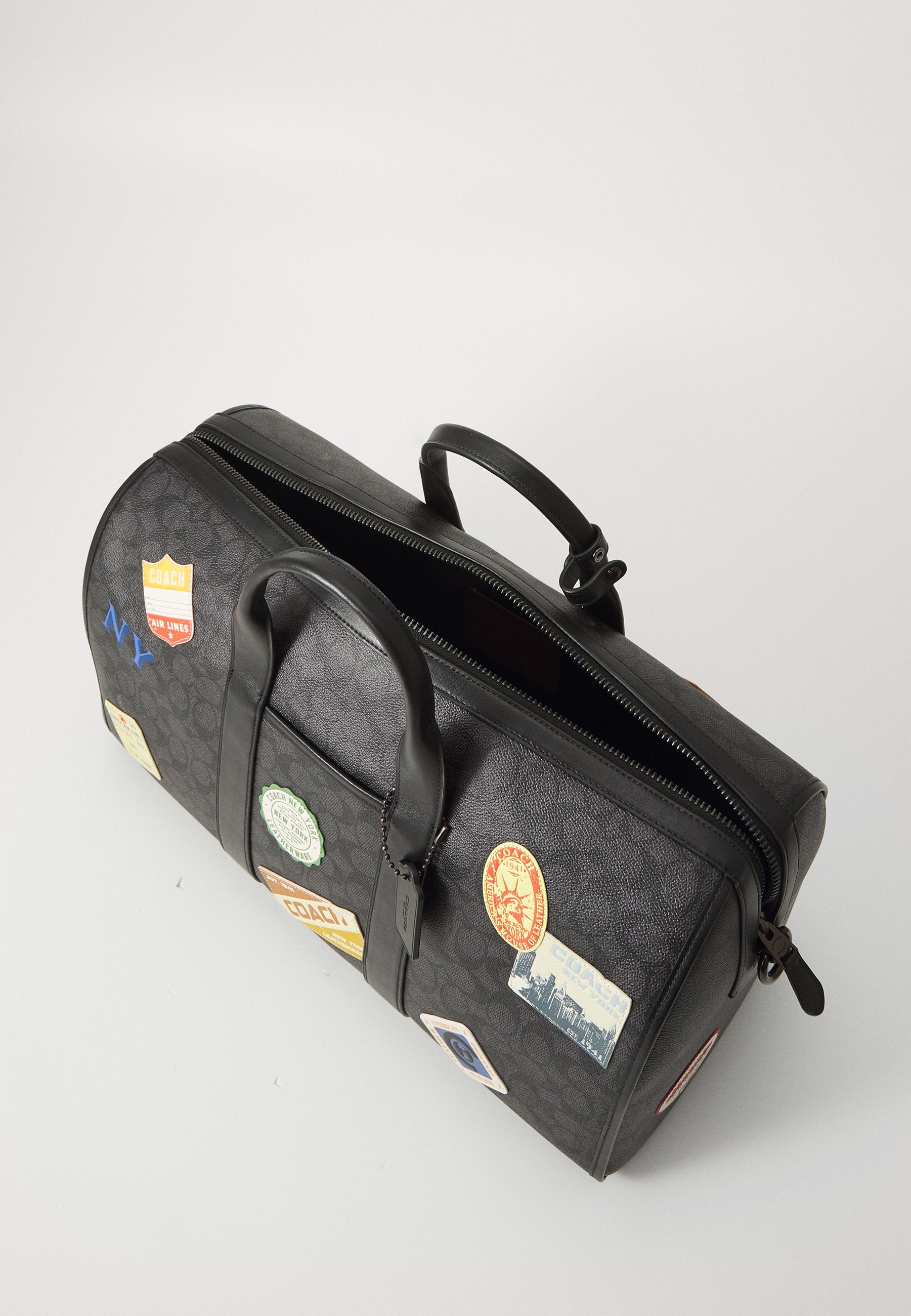 COACH GOTHAM DUFFLE BAG 45 IN SIGNATURE CANVAS WITH PATCHES