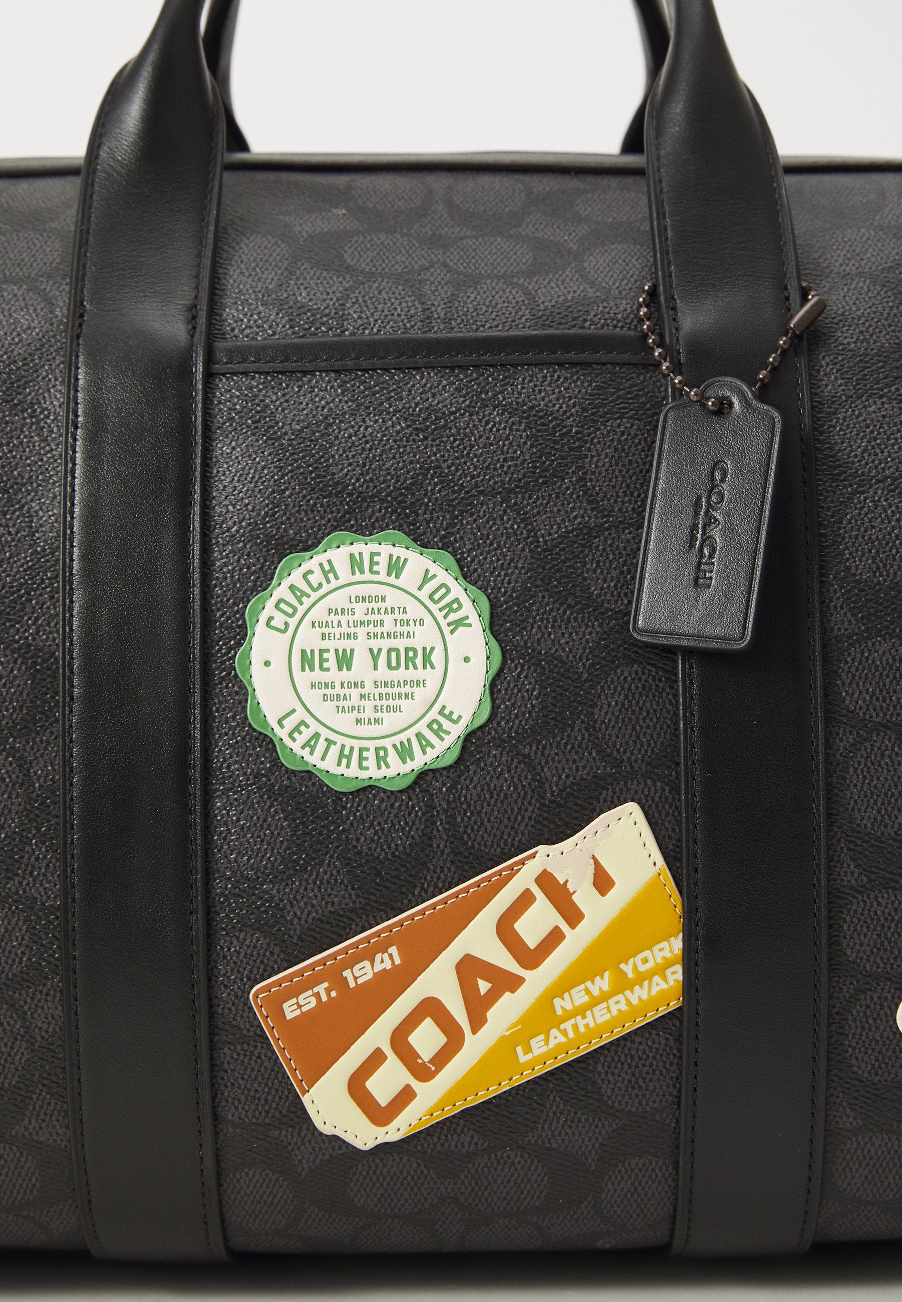 COACH GOTHAM DUFFLE BAG 45 IN SIGNATURE CANVAS WITH PATCHES