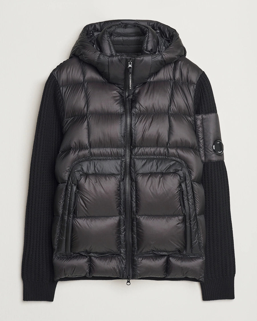 CP. COMPANY
Merino Wool Padded Hybrid Hood Jacket Black
